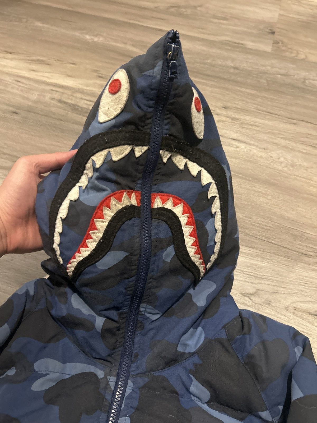 Bape Color Camo Shark Hoodie Down Jacket Size US L / EU 52-54 / 3 - 3 Thumbnail