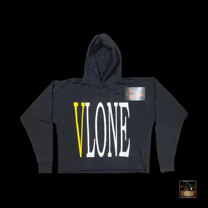 Yellow discount vlone hoodie