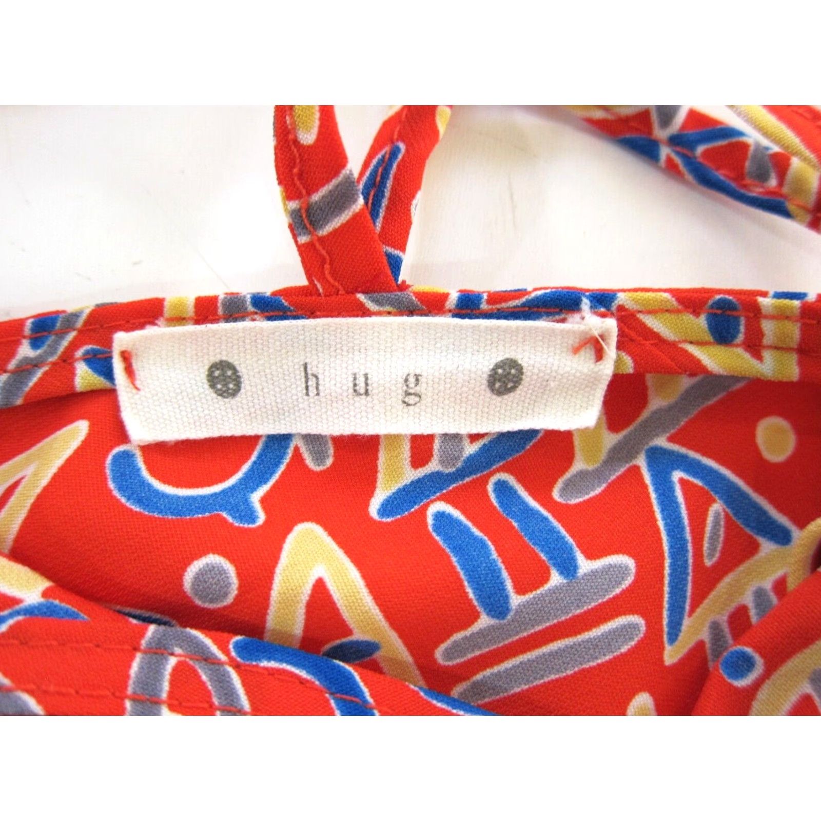 Vintage hug Red Abstract Fish Cap Sleeve Shift Sheath Tunic Dress Medium Size M / US 6-8 / IT 42-44 - 6 Thumbnail