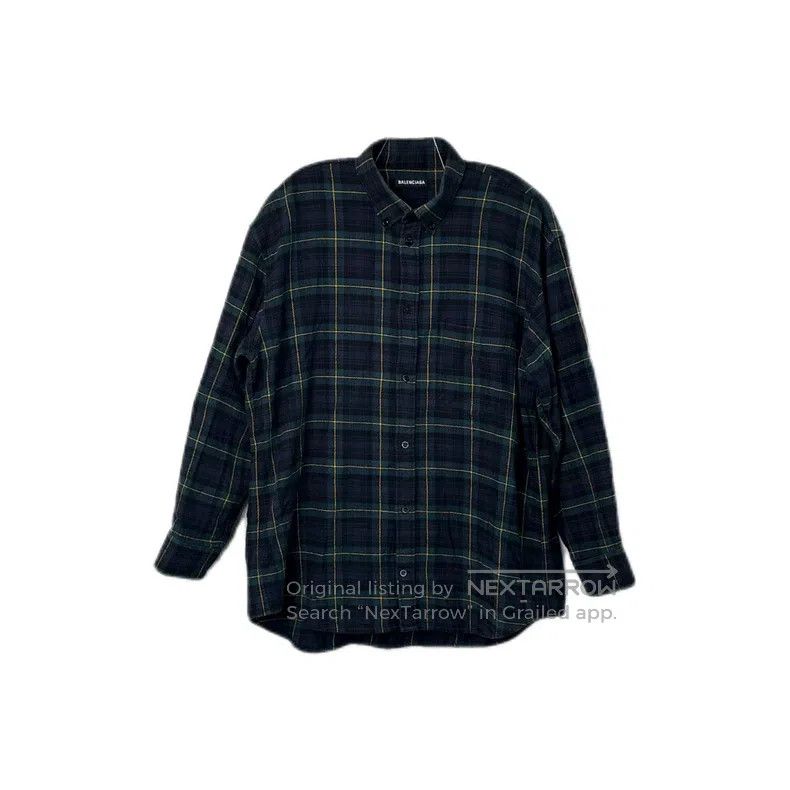Balenciaga Balenciaga Back Logo Checkered Shirt Size XS / US 0-2 / IT 36-38 - 1 Thumbnail