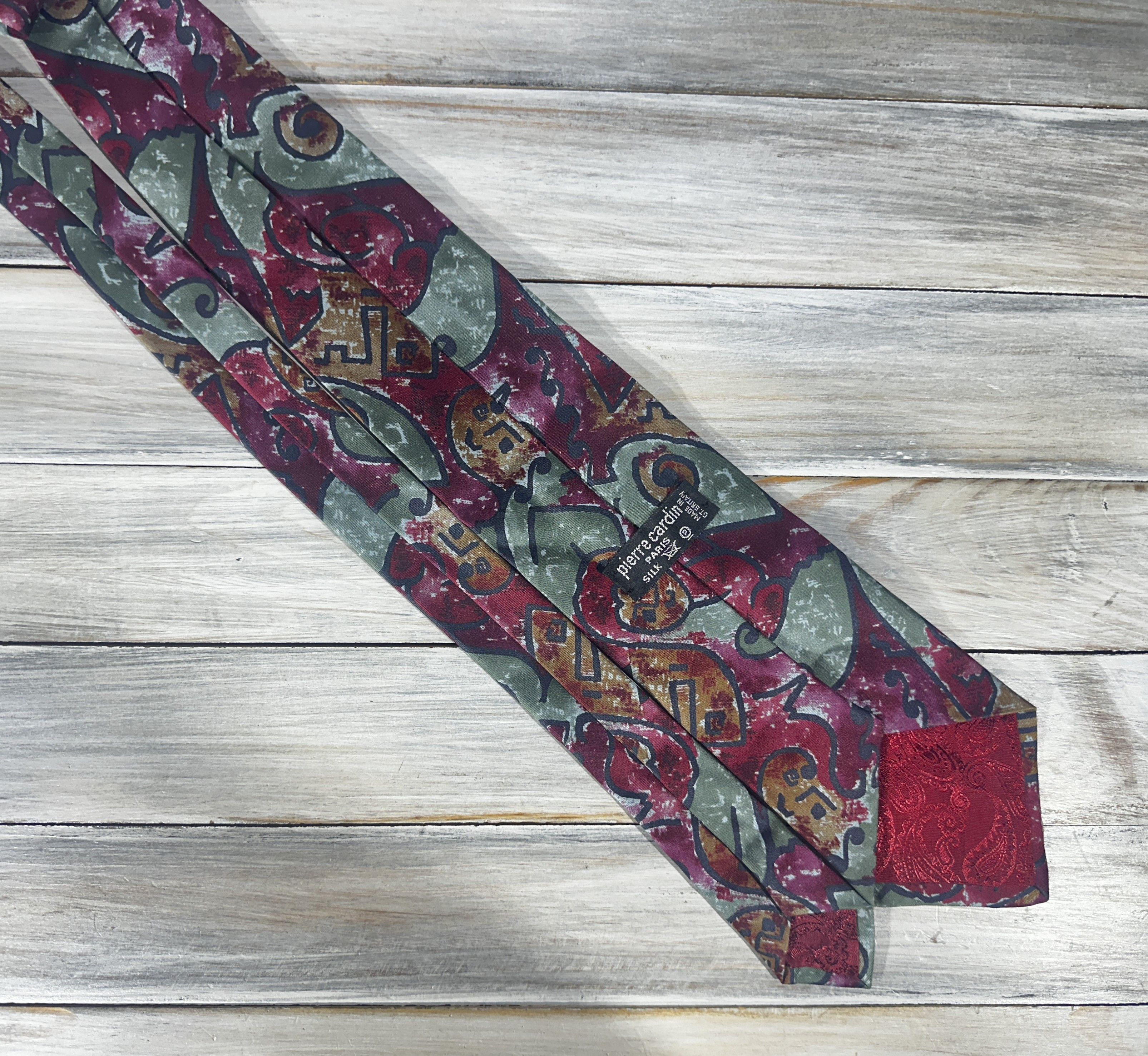 Pierre Cardin PIERRE CARDIN Paris Silk Tie Made In Great Britain Paisley Size ONE SIZE - 13 Thumbnail