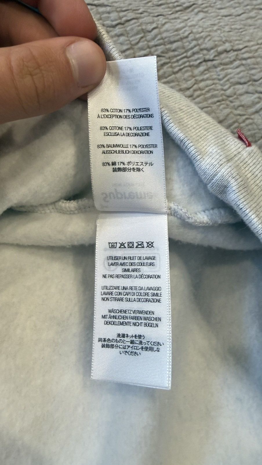 Supreme SUPREME “ASH GREY” SMALL BOX LOGO HALF ZIP (SIZE L) Size US L / EU 52-54 / 3 - 11 Thumbnail