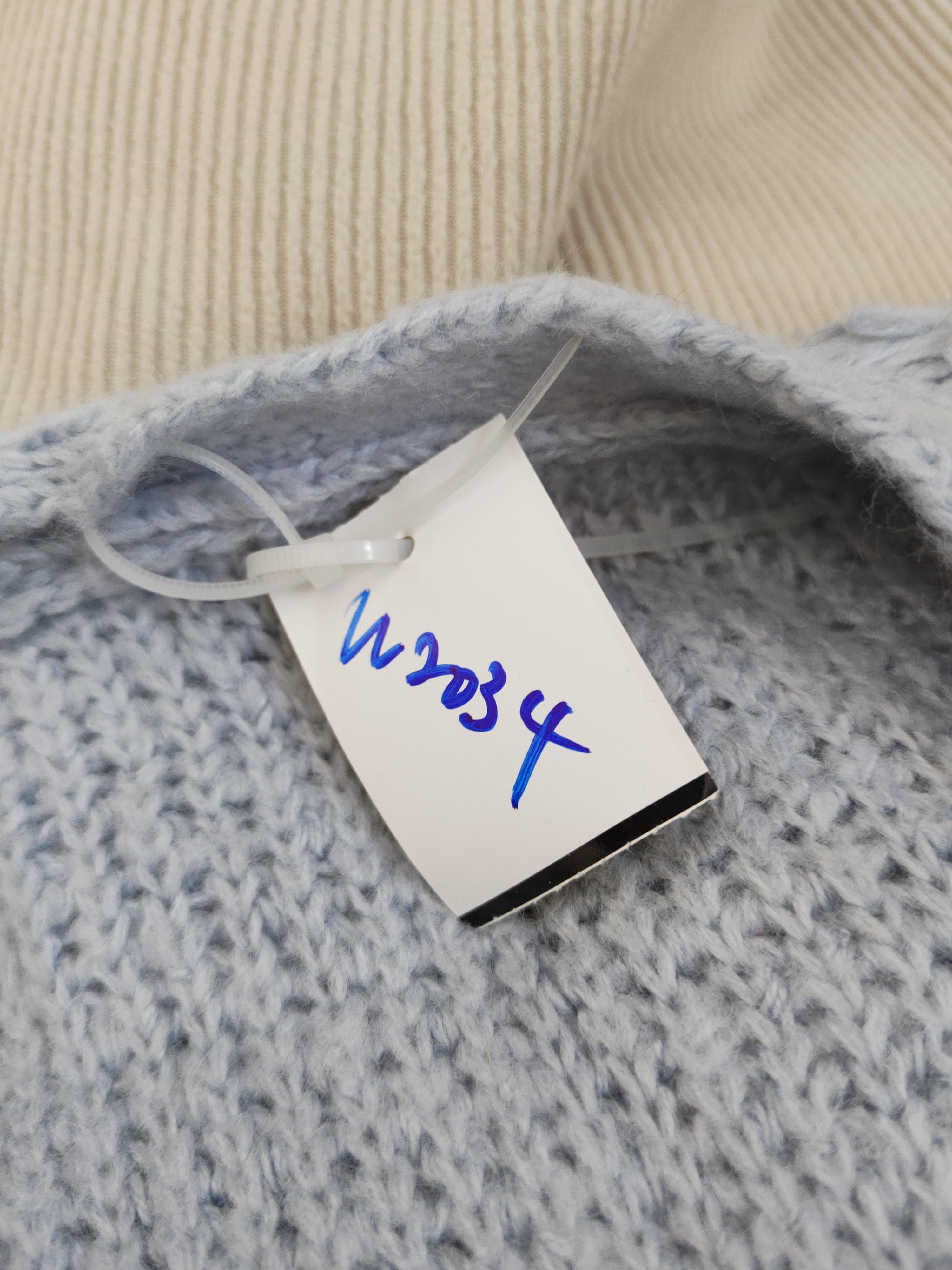 Japanese Brand Vis Blue Shag Shaggy Fur Mohair Knitwear Cardigan #W2034 Size US L / EU 52-54 / 3 - 13 Thumbnail