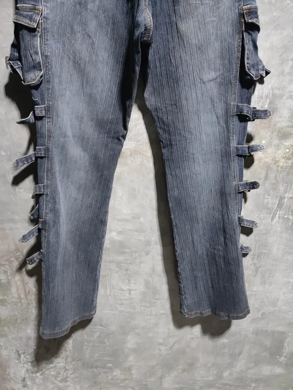 Other Apollo MultiStrap Design Cargo Flared Bondage Punk Jeans Size US 33 - 13 Thumbnail