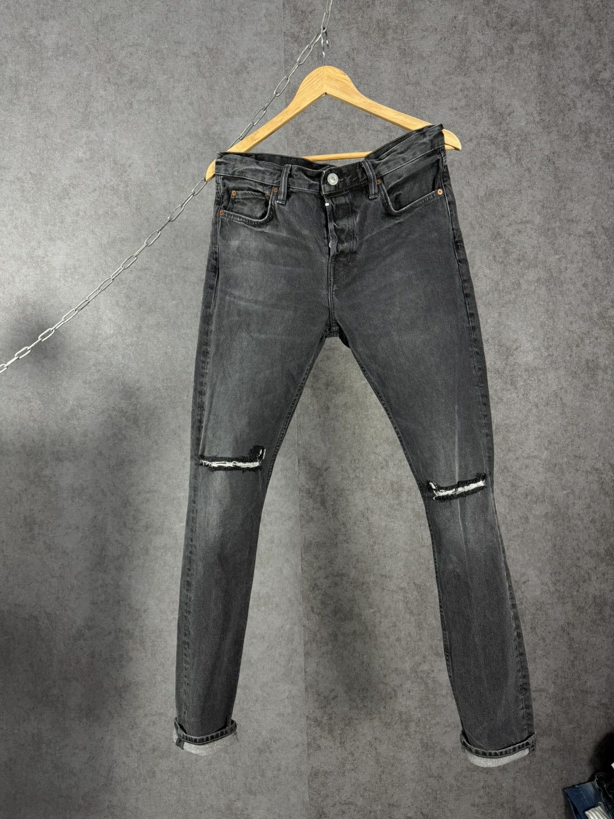 Allsaints Allsaints Cigarette designer distressed denim jeans Size US 31 - 1 Thumbnail