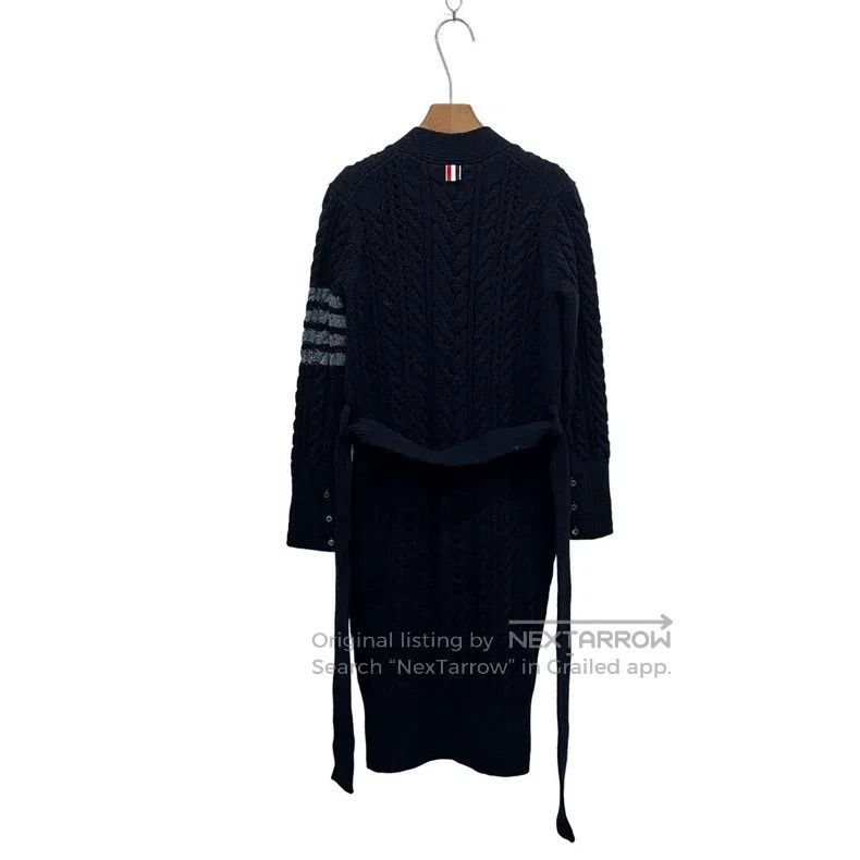 Thom Browne Thom Browne Coarse holly knitted striped front opening coa Size XS / US 0-2 / IT 36-38 - 2 Thumbnail