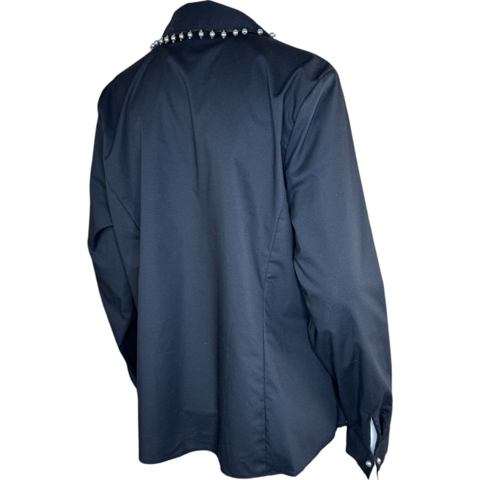 Other BEAUTIFUL by Lawrence Zarian Hidden Placket Poplin Shirt Size L / US 10 / IT 46 - 9 Thumbnail