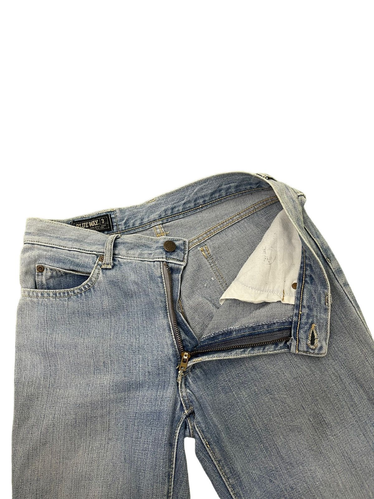 Japanese Brand Flare Jeans Blue Way Japan Faded Distress Boot Cut 7🟦6 Size US 30 / EU 46 - 9 Thumbnail