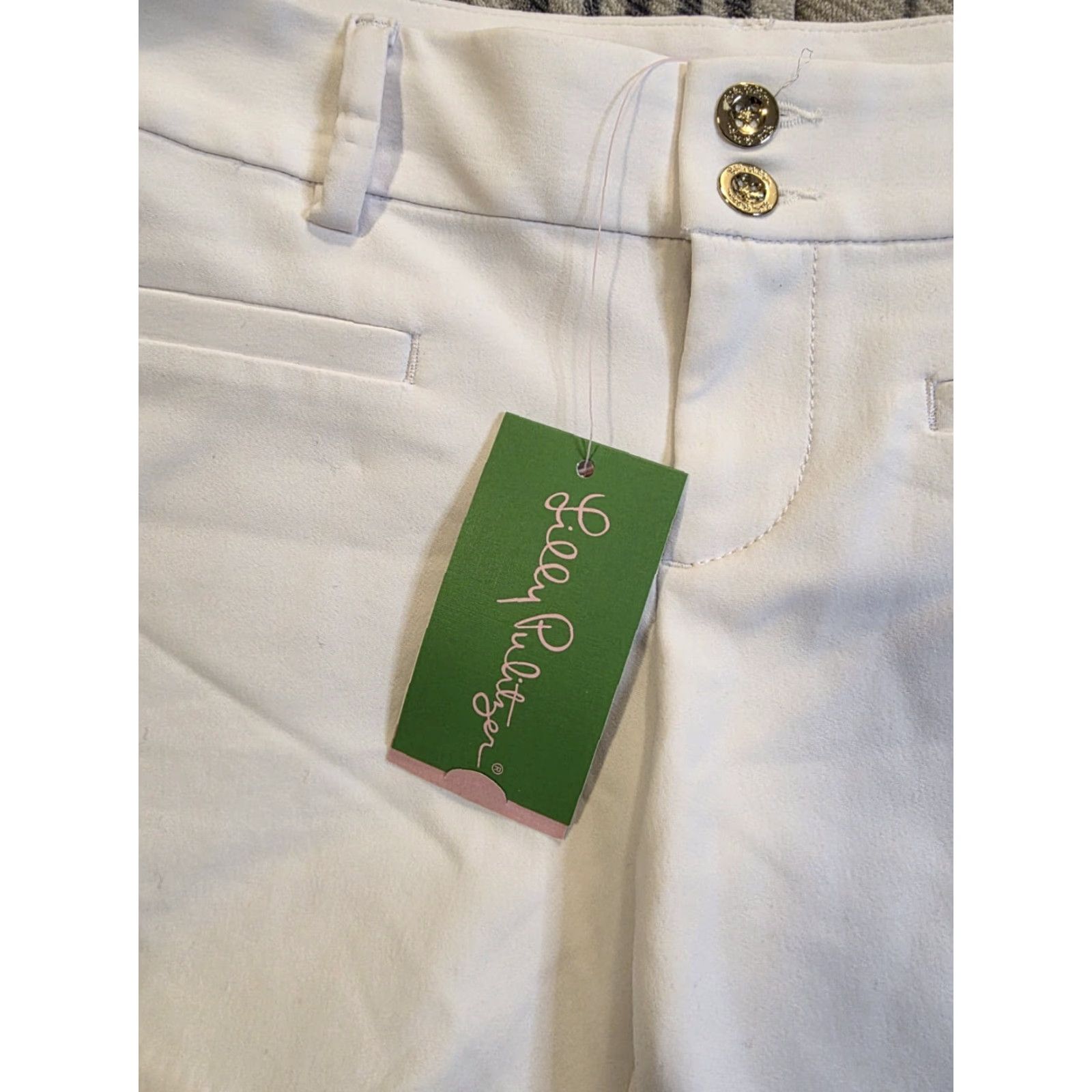 Lilly Pulitzer Lilly Pulitzer Joette Stretch Dinner Shorts Resort White Women's 0 NEW NWT - Shirt? Size 25" / US 0 / IT 36 - 6 Thumbnail