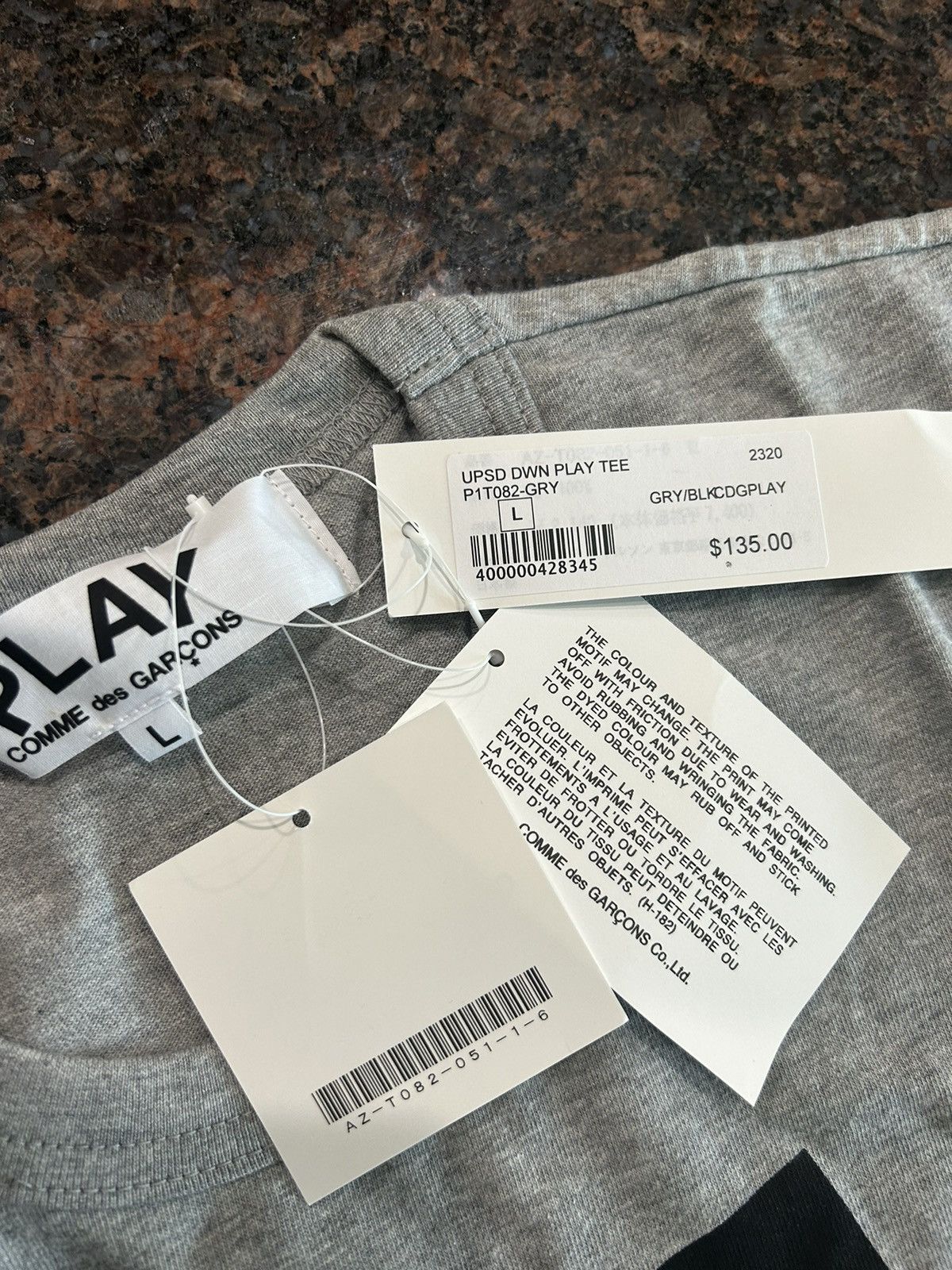 Comme des Garcons Comme des Garçons Play Inverted Text T-Shirt Size US L / EU 52-54 / 3 - 3 Thumbnail