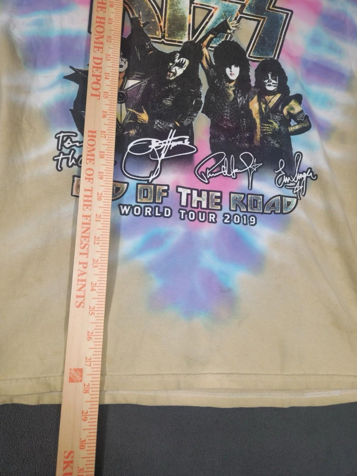 Fruit Of The Loom Vintage KISS “End of the Road 2019” Tie-Dye Tour Size L (#2) Size US L / EU 52-54 / 3 - 2 Thumbnail