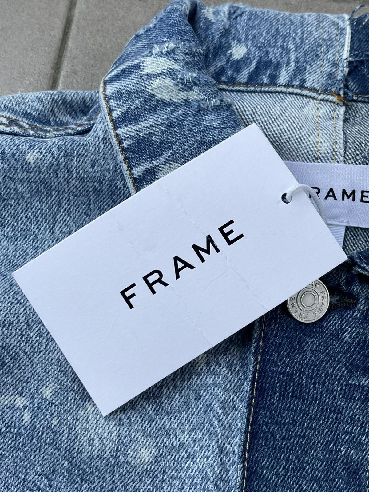 Frame !DS! SS23 Frame Half Bleached Blue Denim Jacket Size US M / EU 48-50 / 2 - 22 Thumbnail