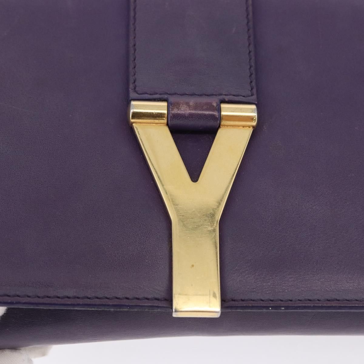 Saint Laurent Paris SAINT LAURENT Classic Y Line Chain Satchel Small Bag Leather Size ONE SIZE - 14 Thumbnail