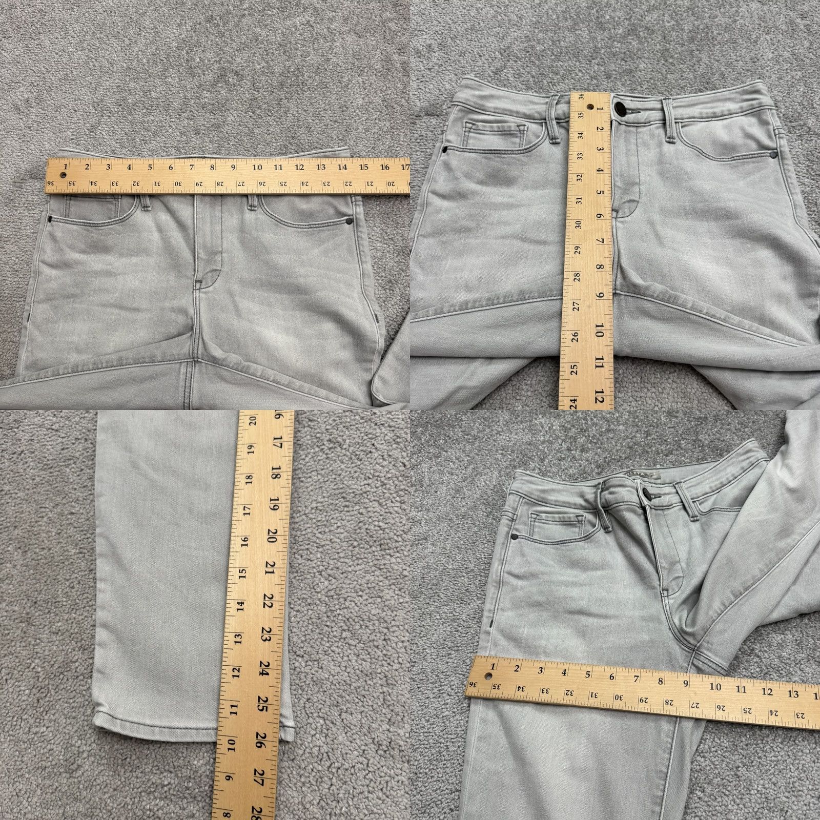 Athleta Athleta Sculptek Jeans Womens 6 Gray Kenai Mint Mid Rise Stretch Denim Skinny Size 28" / US 6 / IT 42 - 9 Thumbnail