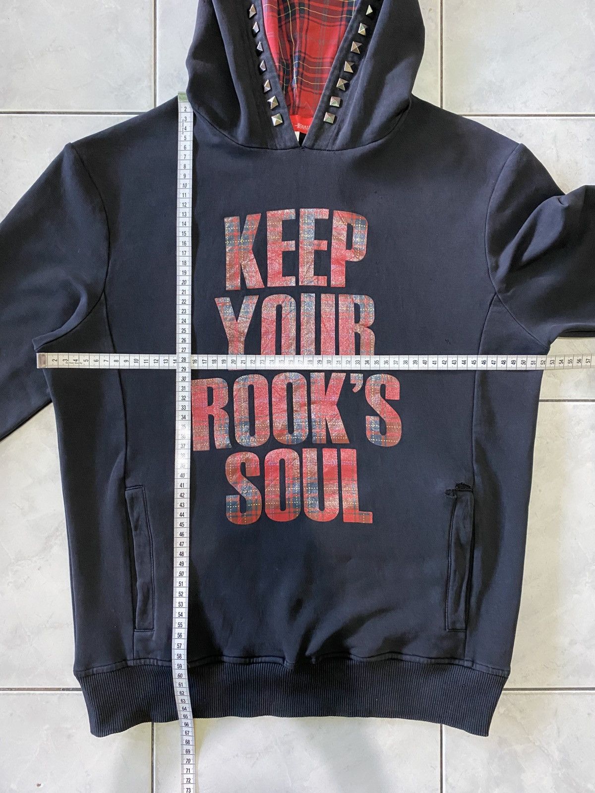 Japanese Brand Vintage Z-Plus Sport Active Rock Punk Plaid Studded Hoodie Size US L / EU 52-54 / 3 - 17 Thumbnail