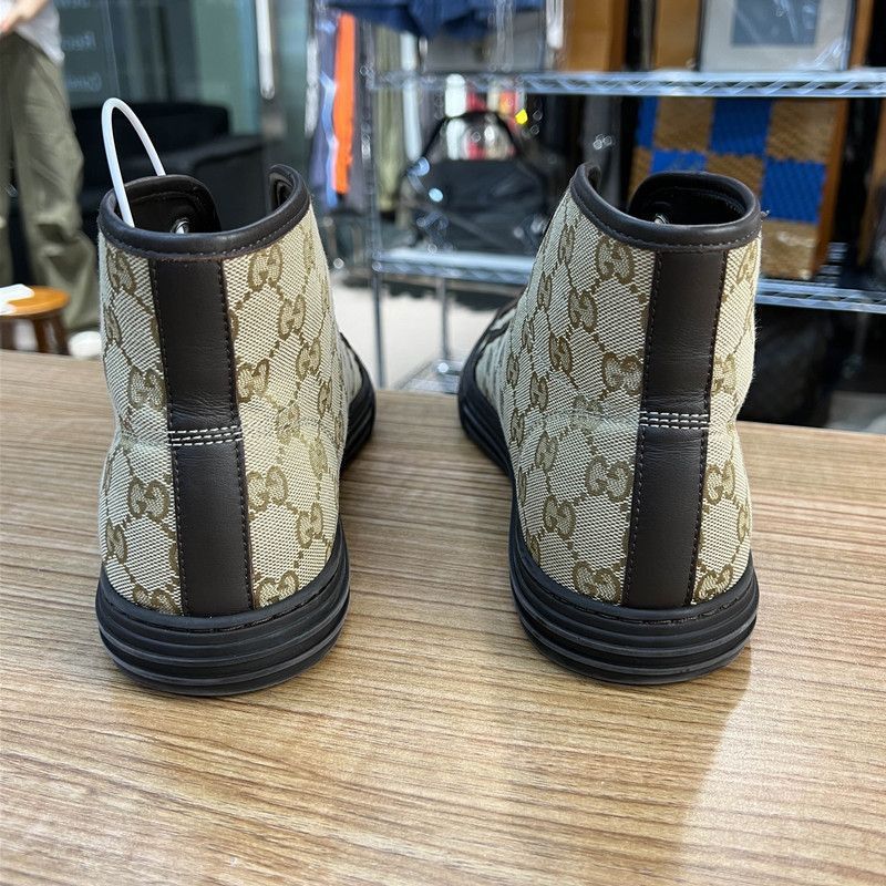 Gucci Gucci Brown High-Top Lace-Up Fashion Sneakers - Size US 9.5 / EU 42-43 - 3 Thumbnail