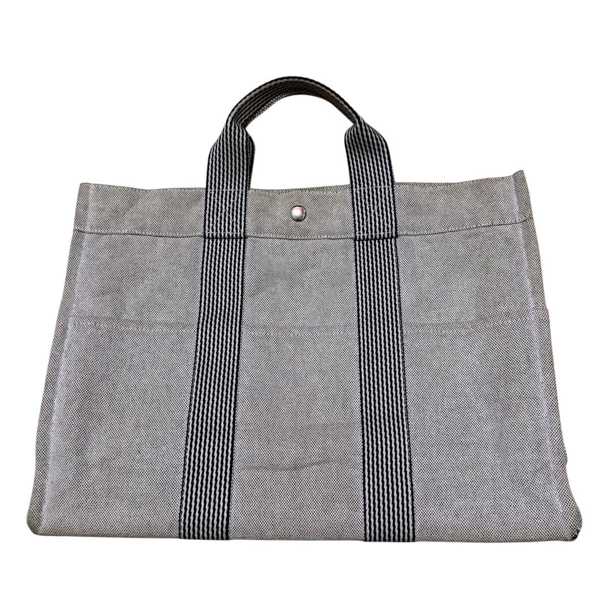 Hermes Vintage Luxury Hermes Tote Bag Herline Bag Grey Cavas Bag Size ONE SIZE - 3 Thumbnail
