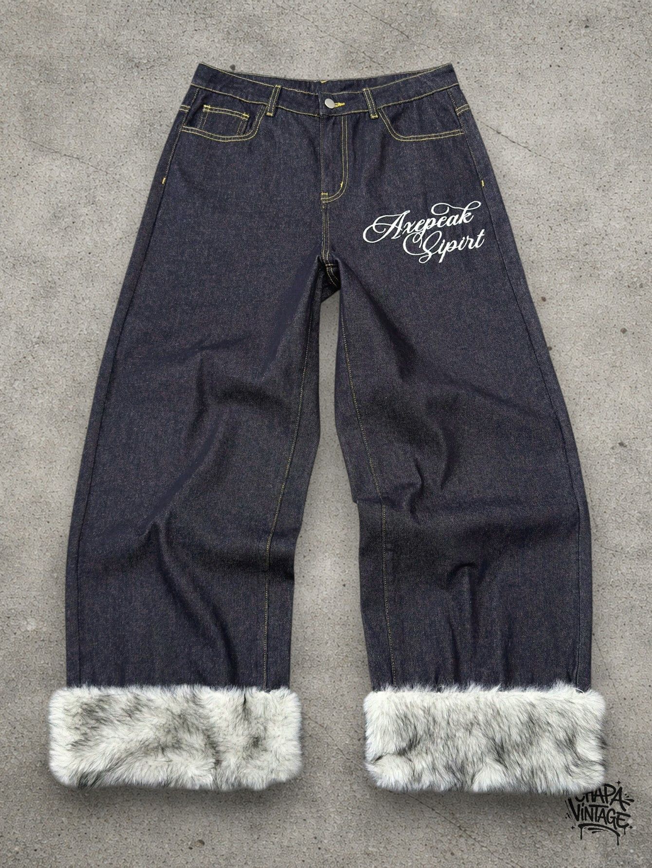 Japanese Brand Dark jeans unique denim Size US 32 / EU 48 - 1 Thumbnail