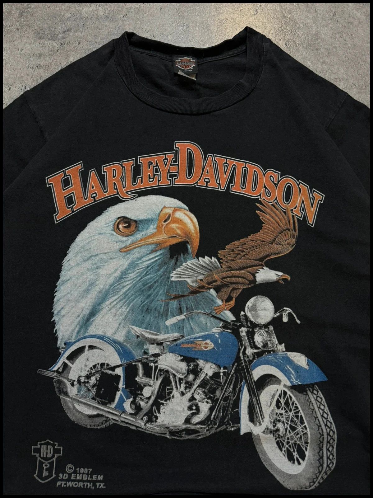 Harley Davidson 1987 vintage moto T-shirt