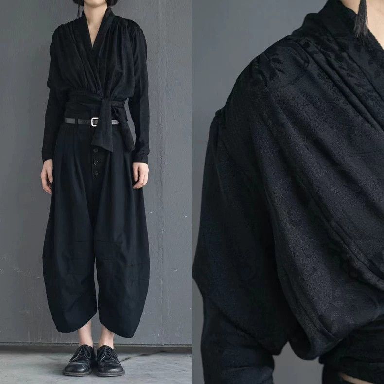Kenzo KENZO Black silk jacquard shirt Size M / US 6-8 / IT 42-44 - 2 Thumbnail
