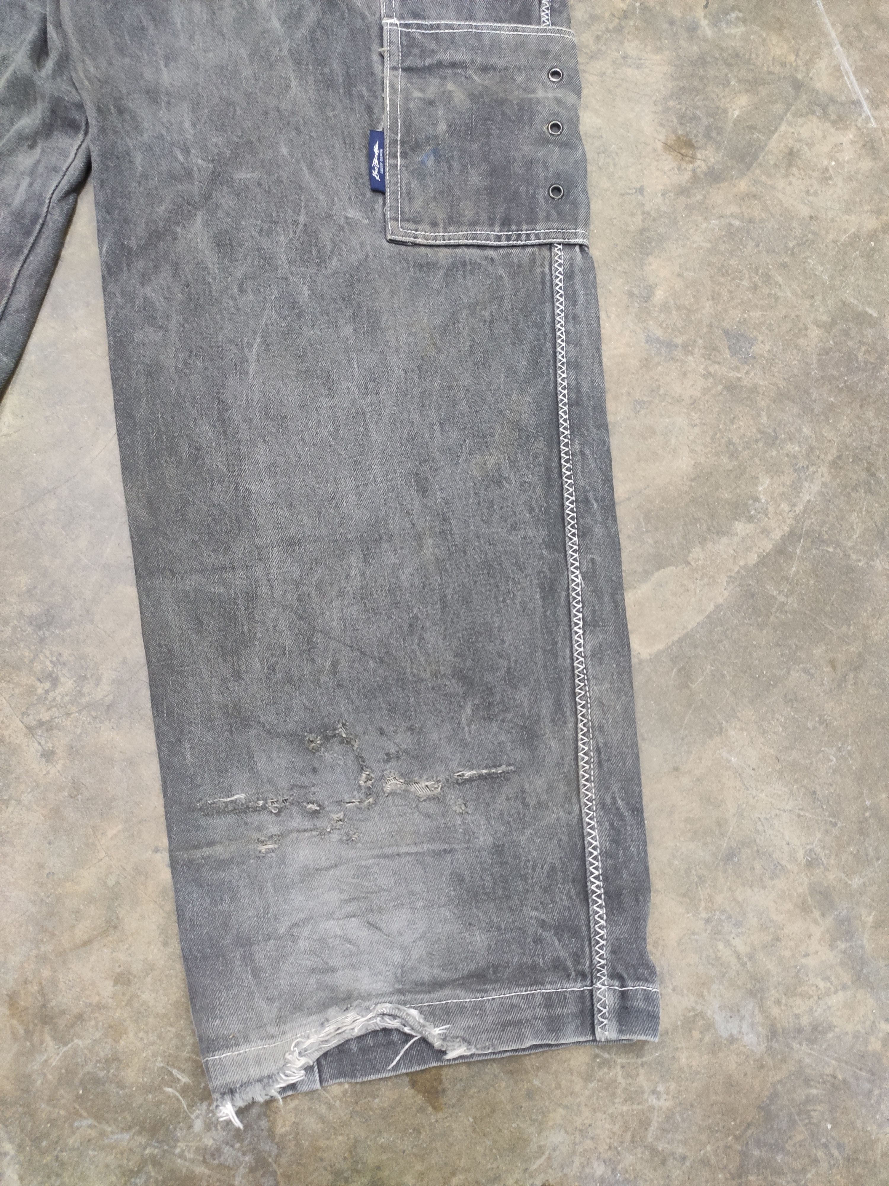 Fubu 🔥 Kno Betta savvy denim baggy JNCO design hype faded Size US 36 / EU 52 - 14 Thumbnail