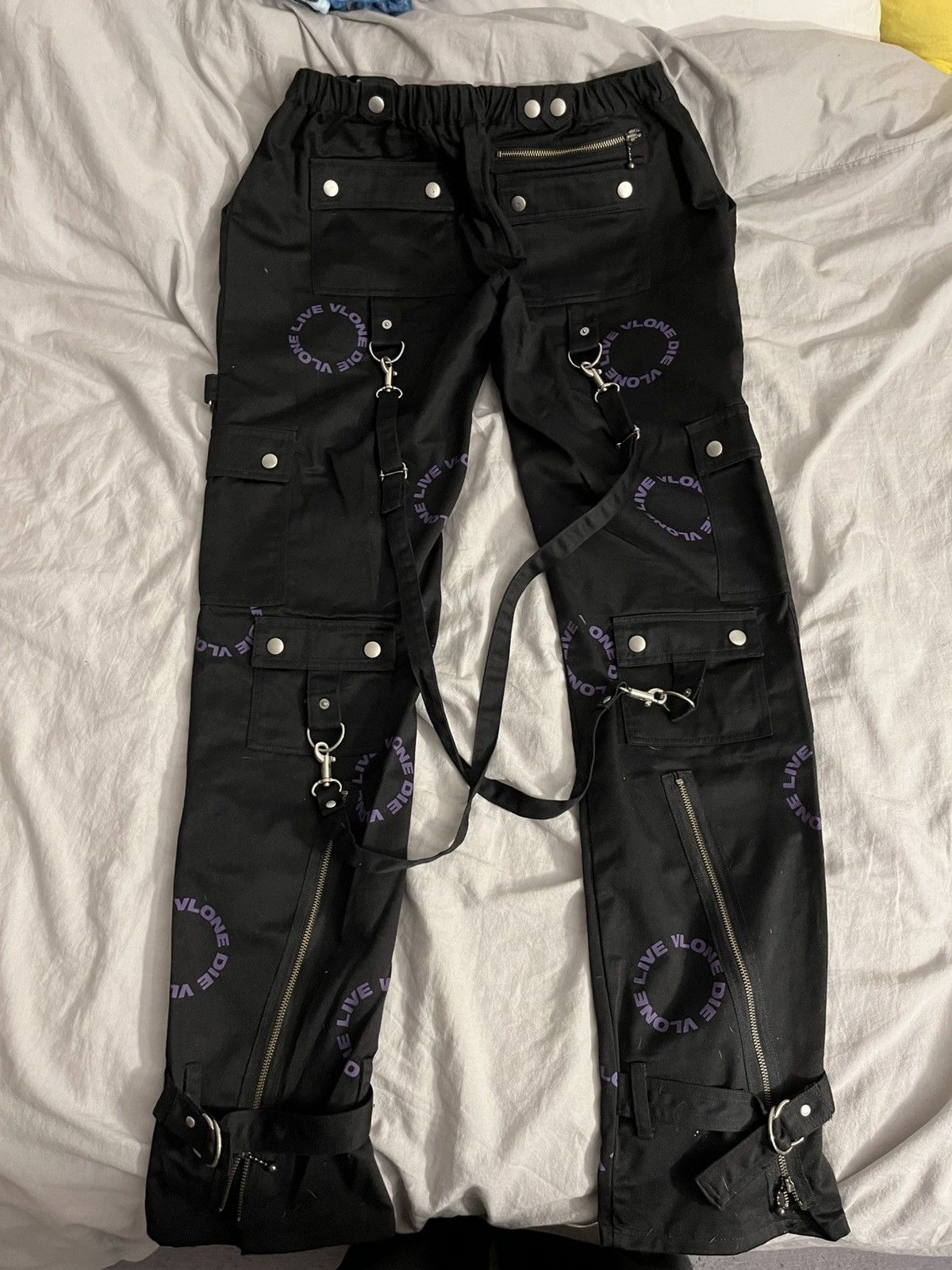 Vlone Vlone black and purple bondage pants Size US 30 / EU 46 - 9 Thumbnail