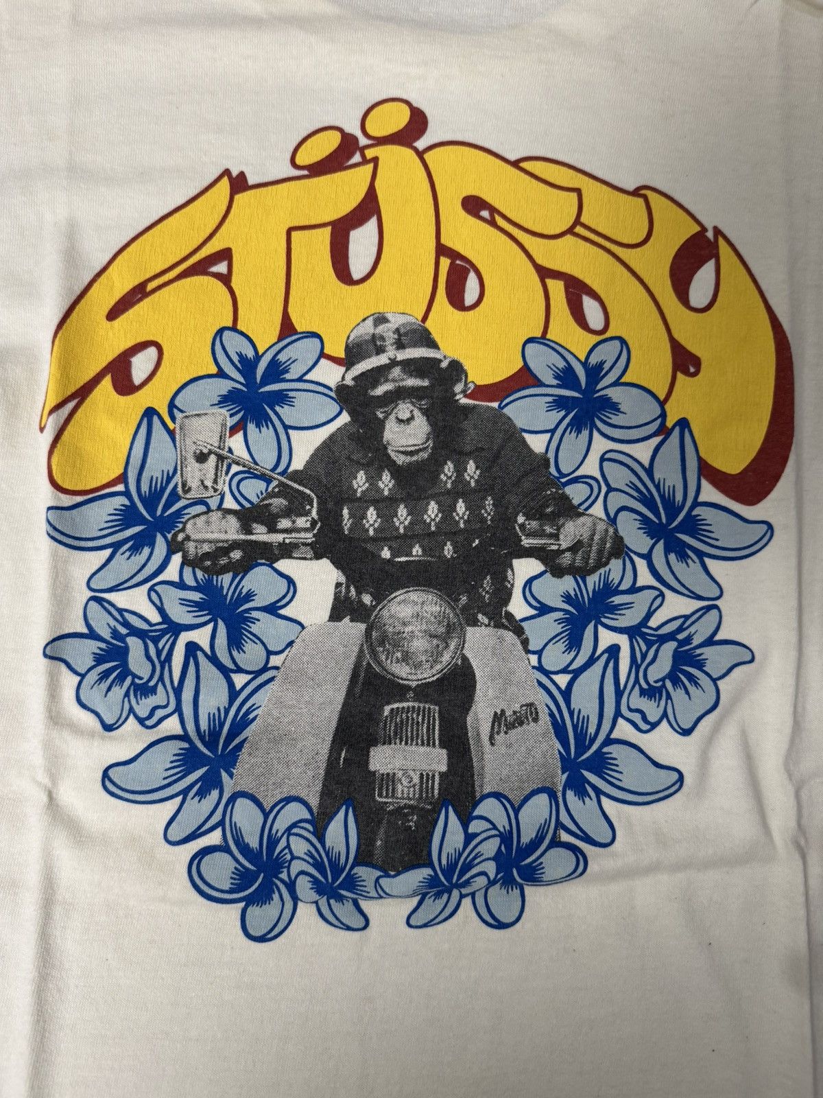 Stussy VINTAGE 00’S STUSSY CHIMPANZEE RIDING MOTORCYCLE T-SHIRT Size US S / EU 44-46 / 1 - 3 Thumbnail