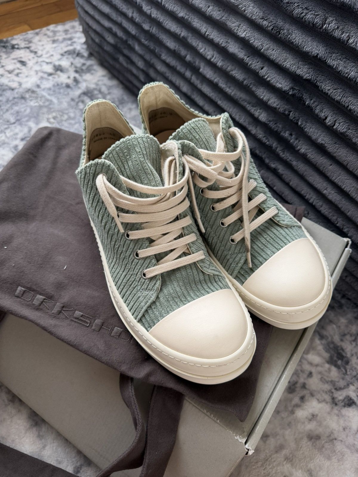 Rick Owens Green corduroy rick owens Size US 7 / EU 40 - 4 Thumbnail