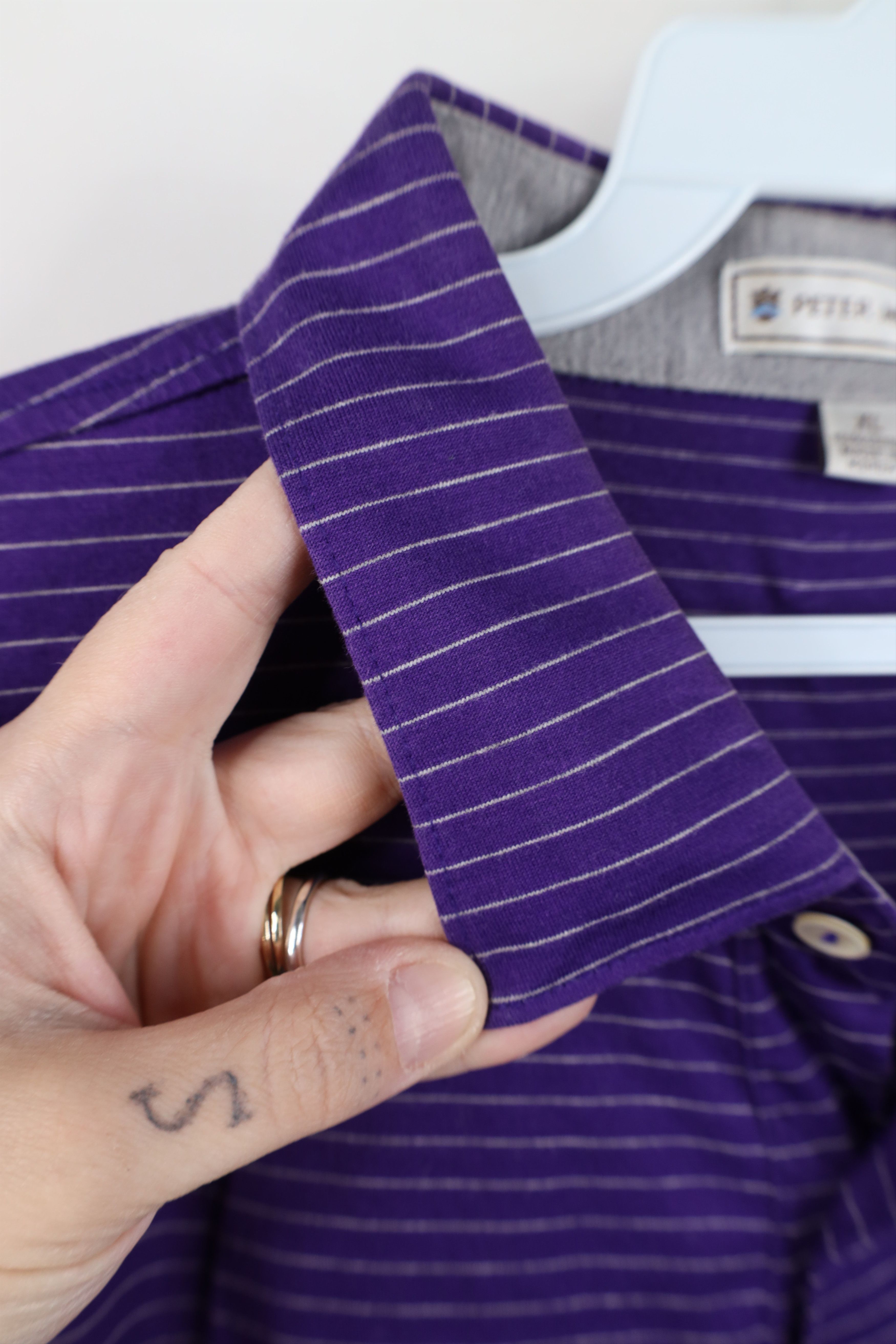 Peter Millar Peter Millar Cotton Knit Collared Golf Polo Shirt Purple Size US XL / EU 56 / 4 - 5 Thumbnail