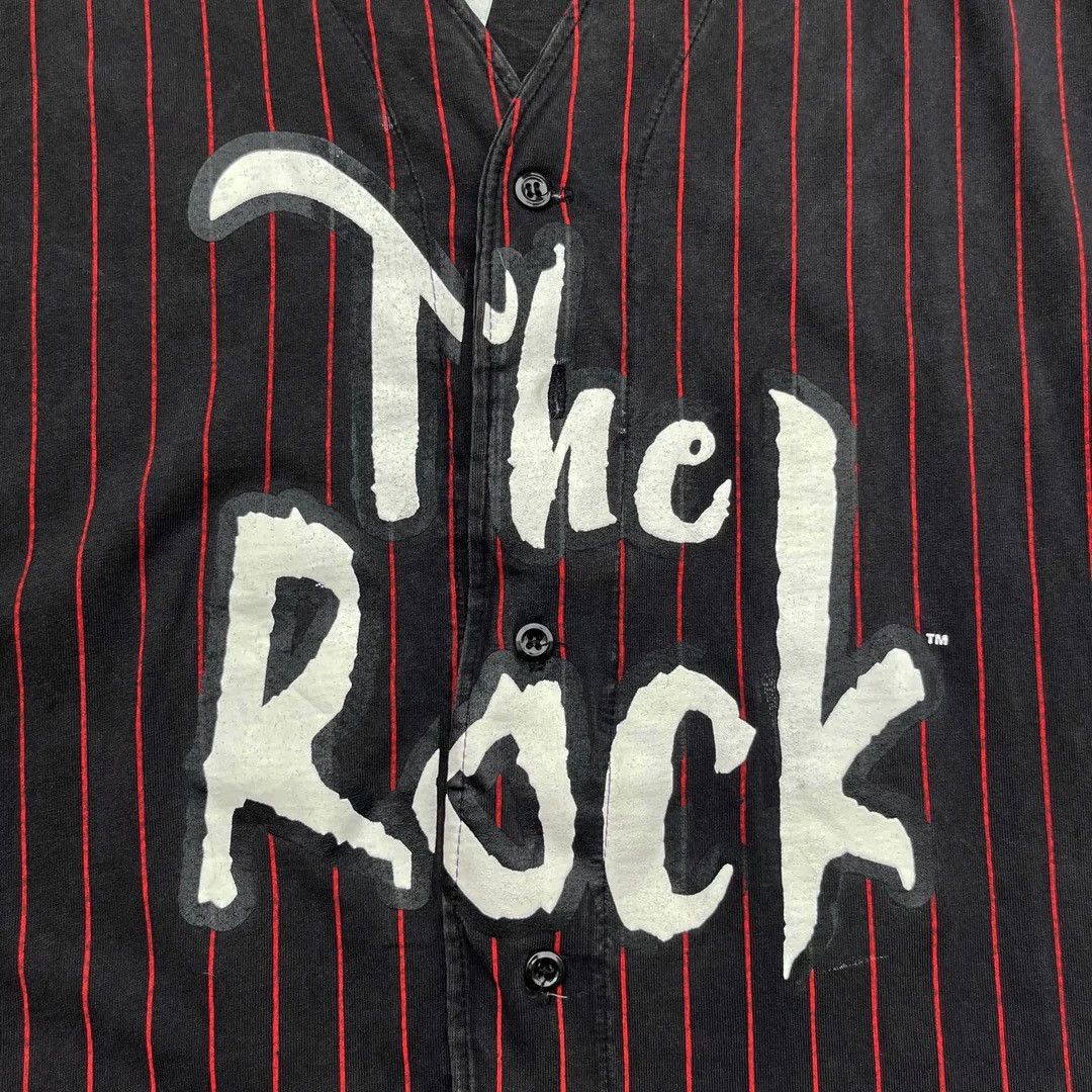 Vintage The Rock WWF 90s Vtg Wrestling Baseball Shirt Logo Jersey Size US L / EU 52-54 / 3 - 3 Thumbnail