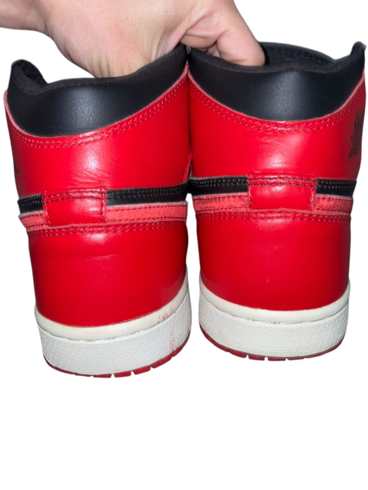 Jordan Brand 8 2001 Air Jordan 1 Retro Bred Black Varsity Red Y2k chicago Size US 8 / EU 41 - 4 Thumbnail