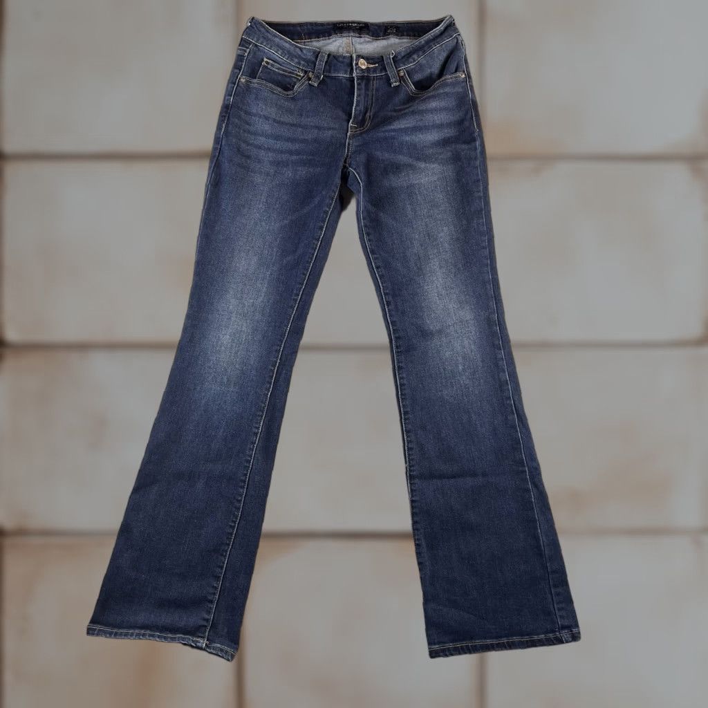 Lucky Brand Lucky Brand Lolita Boot Jeans Womens 4/27 Medium Dark Stretch Denim 5-Pocket Regular Blue Shoes? Size 27" / US 4 / IT 40 - 1 Thumbnail