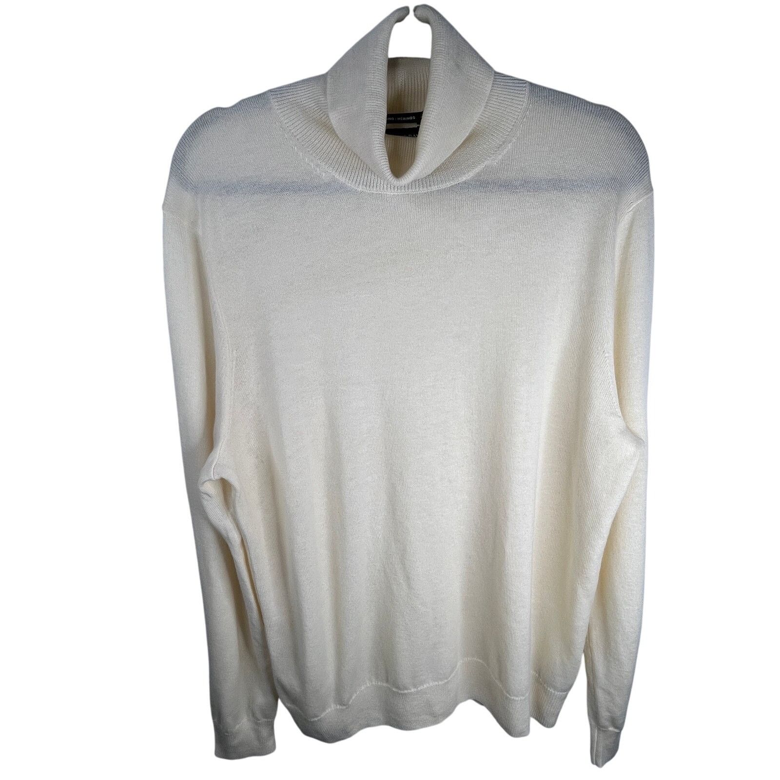 Hudsons Bay Hudson Bay Merino Wool Off White Turtle Neck Winter Sweater Size XL / US 12-14 / IT 48-50 - 2 Thumbnail