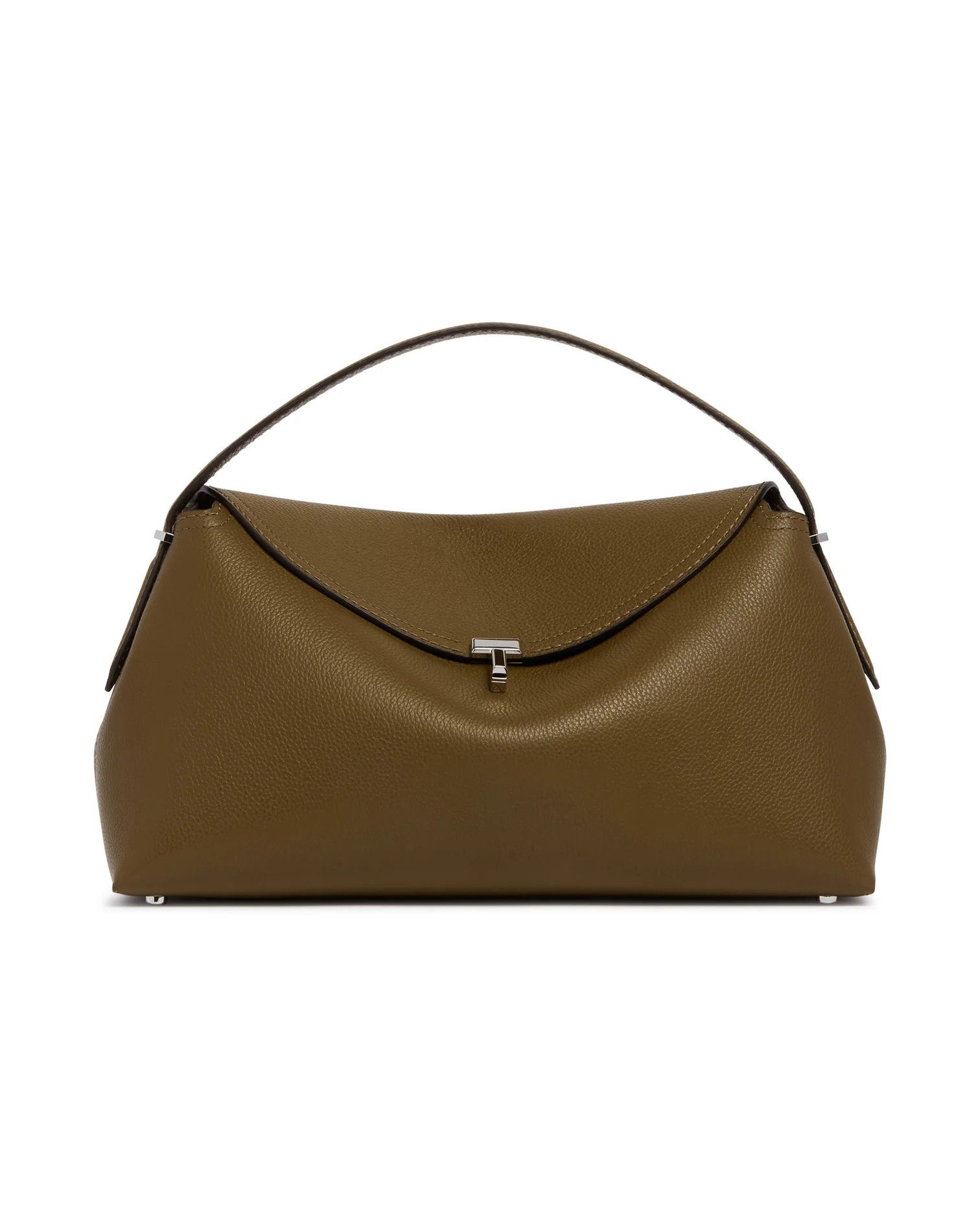 Toteme os11x0726 Size: OS / T-Lock Leather Bag in Dark Taupe Size ONE SIZE - 1 Thumbnail