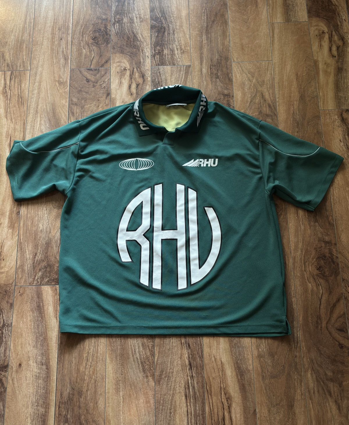 Rhude × Zara Rhuigi x Zara Green Racing Polo | Grailed