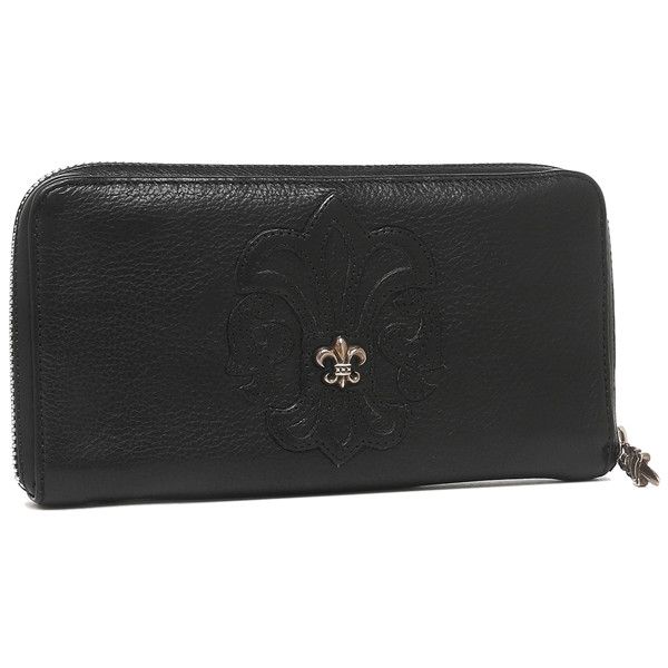 image of Chrome Hearts Fluer Wallet in Black, Women's