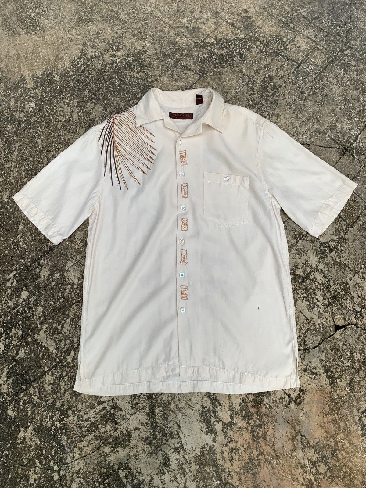 Tori Richard × Vintage 2000s Tori Richard Honolulu Embroidery Hawaiian Collar Shirt Size US M / EU 48-50 / 2 - 2 Thumbnail