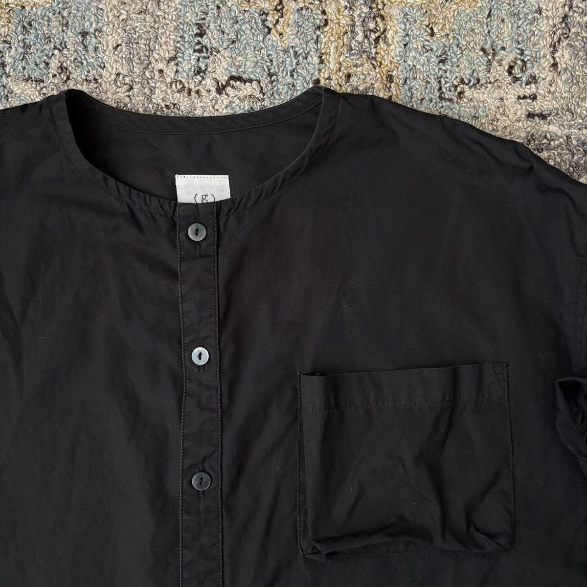 Auralee Gauze # Basic Line no collar buttonup shirt cotton poplin Size M / US 6-8 / IT 42-44 - 2 Thumbnail