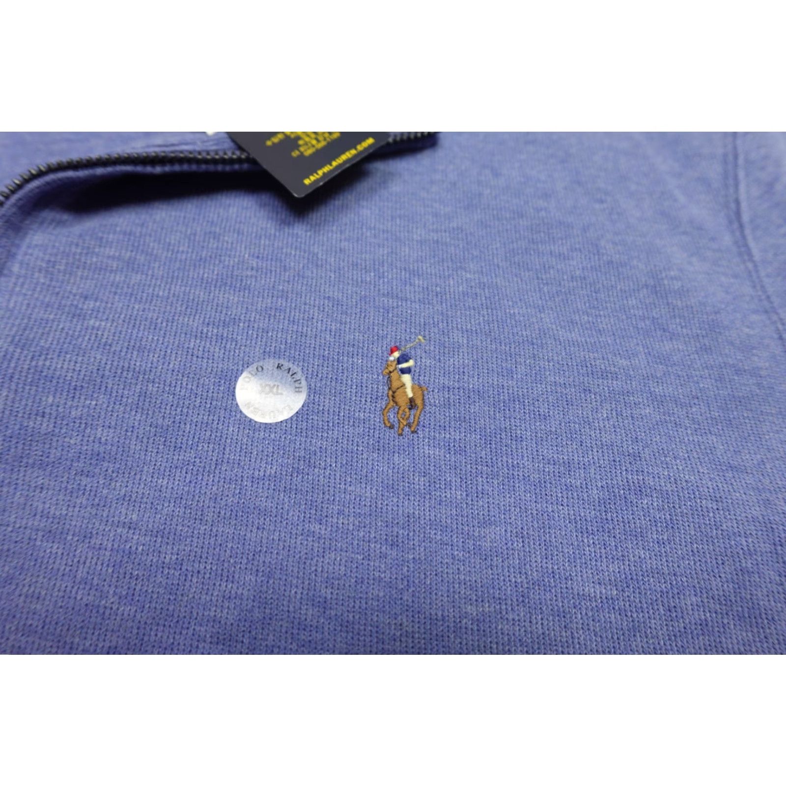 Polo Ralph Lauren Polo Ralph Lauren Estate Rib Quarter Zip Sweater Mens 2XL Blue Cotton Pullover Mock Neck Zip Knit Crewneck Polo Pony Logo Classic Fit Casual Size US XXL / EU 58 / 5 - 4 Thumbnail