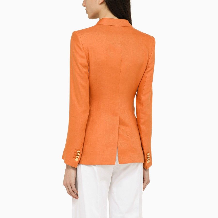 Tagliatore o1d2blof1024 Double-Breasted Jacket In Orange Size L / US 10 / IT 46 - 3 Thumbnail