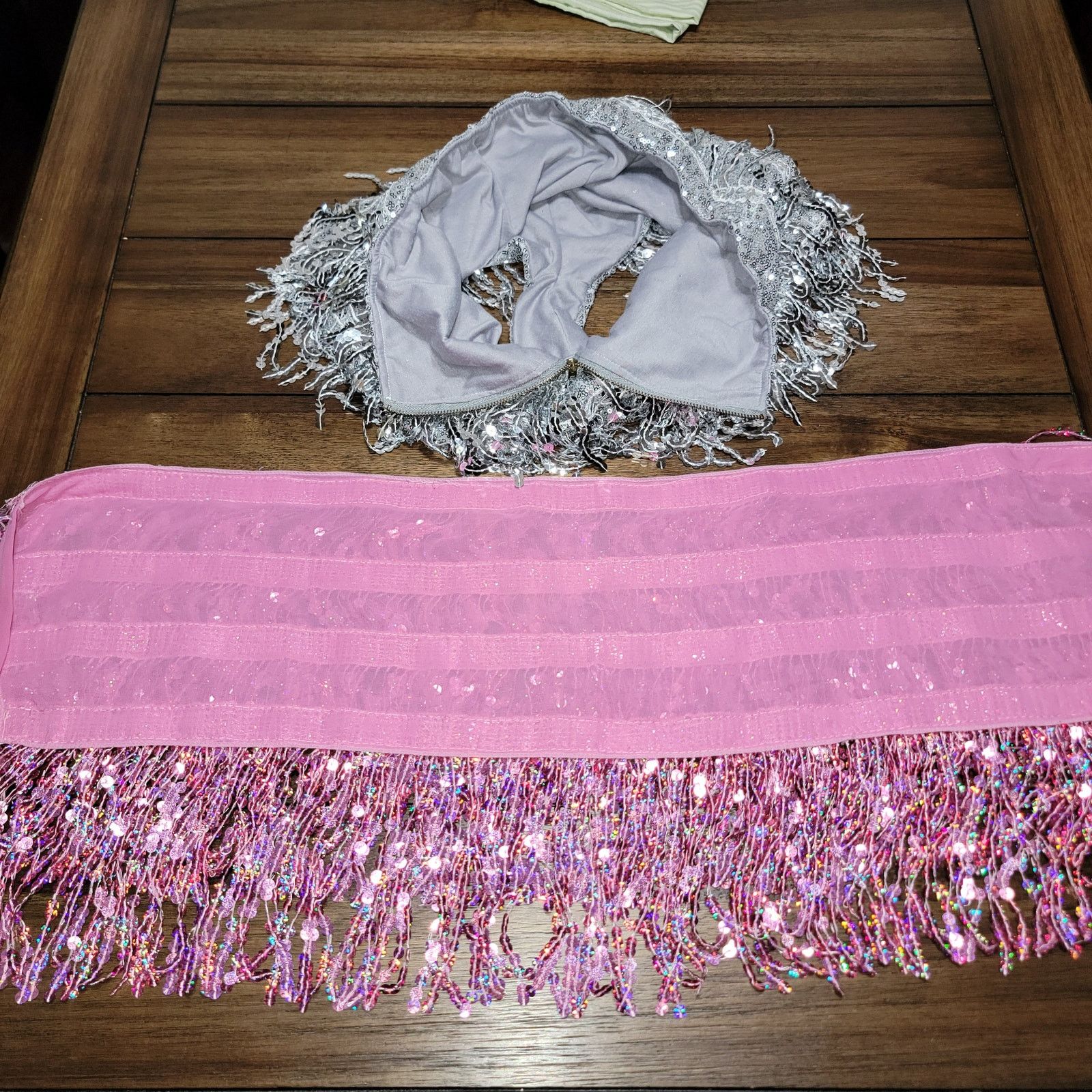 Other 2 Pc Sequin Silver Bottom & Pink Wrap - Size Large / OS Size 26" / US 2 / IT 38 - 9 Thumbnail