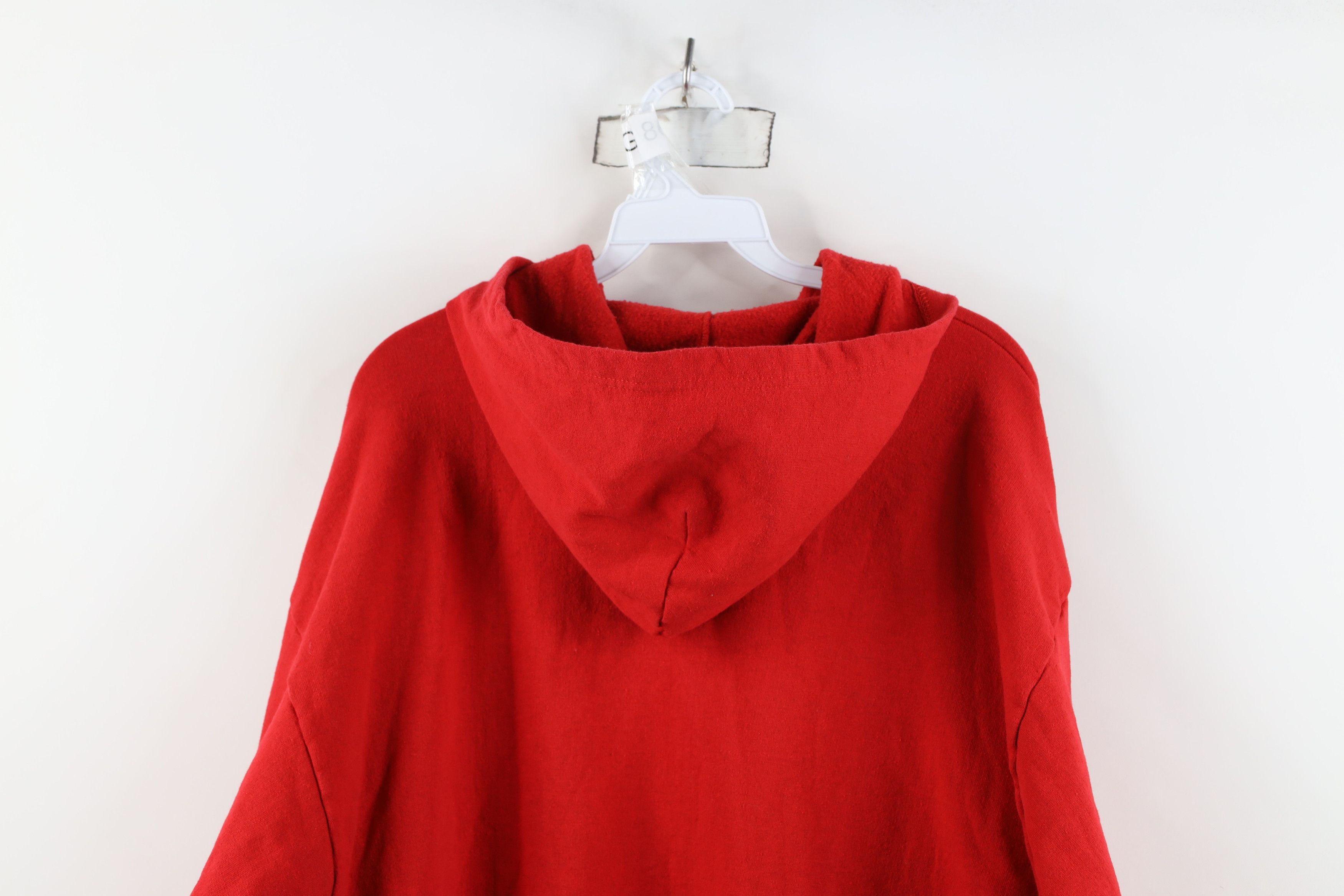 Vintage Vintage 70s Streetwear Full Zip Hoodie Sweatshirt Red USA Size US XL / EU 56 / 4 - 11 Thumbnail