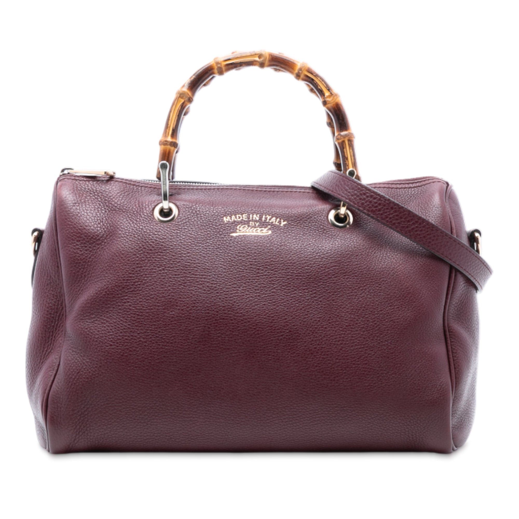 Gucci Medium Calfskin Bamboo Shopper Boston Bag Size ONE SIZE - 1 Thumbnail