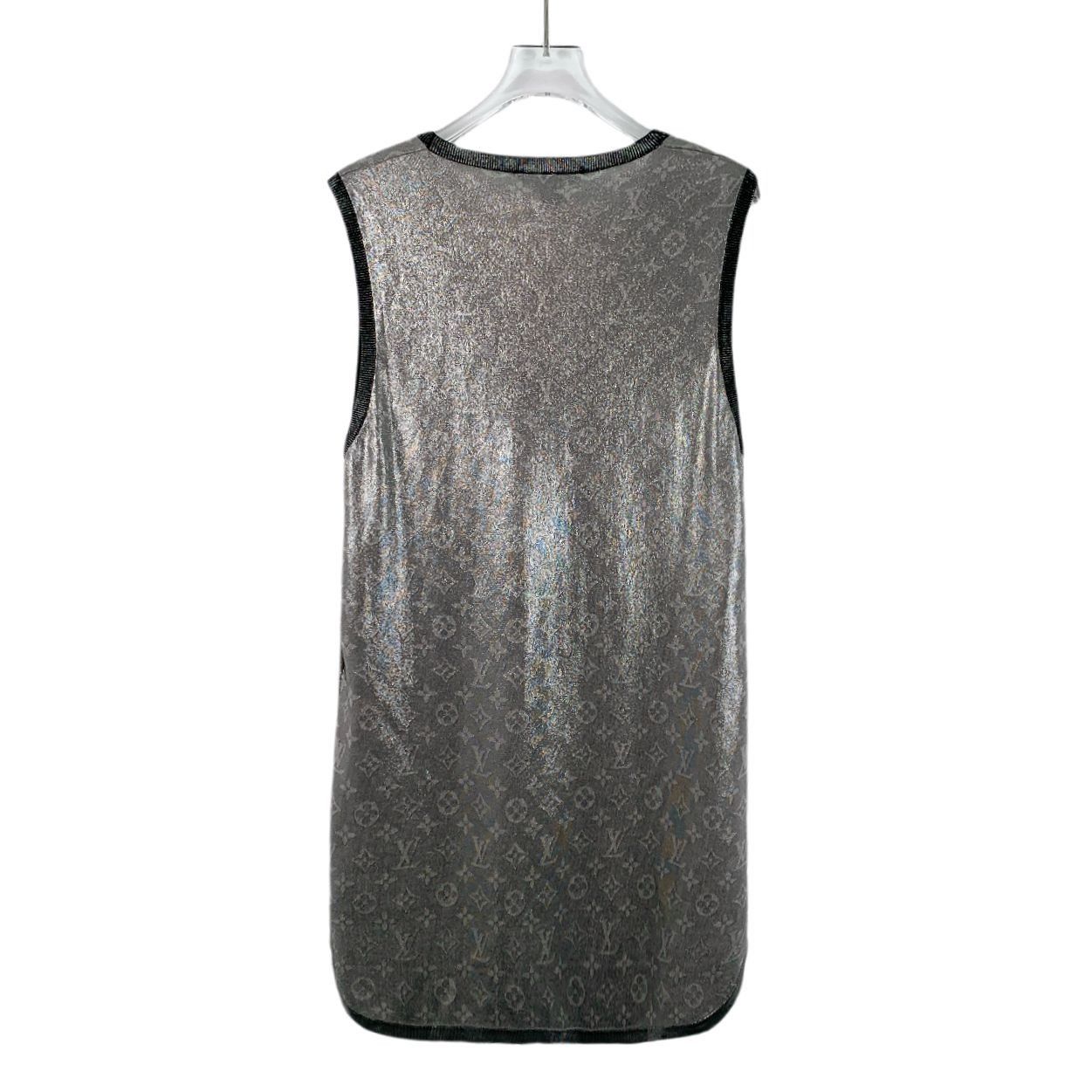 Louis Vuitton Louis Vuitton Multicolor Logo Jacquard Silk Sleeveless Vest Size L / US 10 / IT 46 - 6 Thumbnail