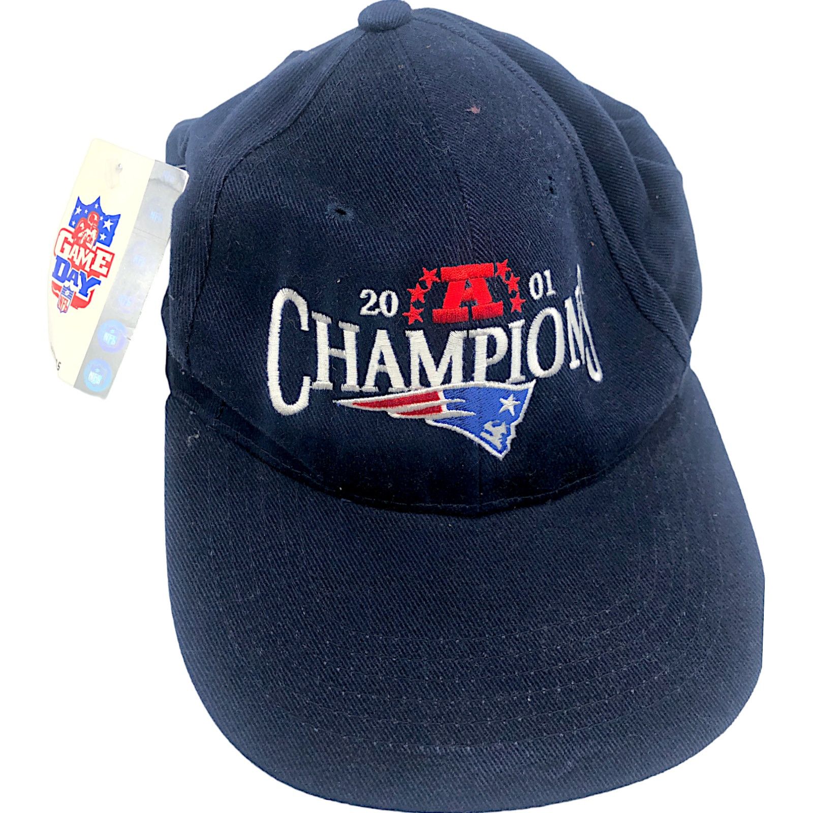 NFL New England Patriots 2001 AFC Champions Hat - New w/ Tags Size ONE SIZE - 1 Thumbnail