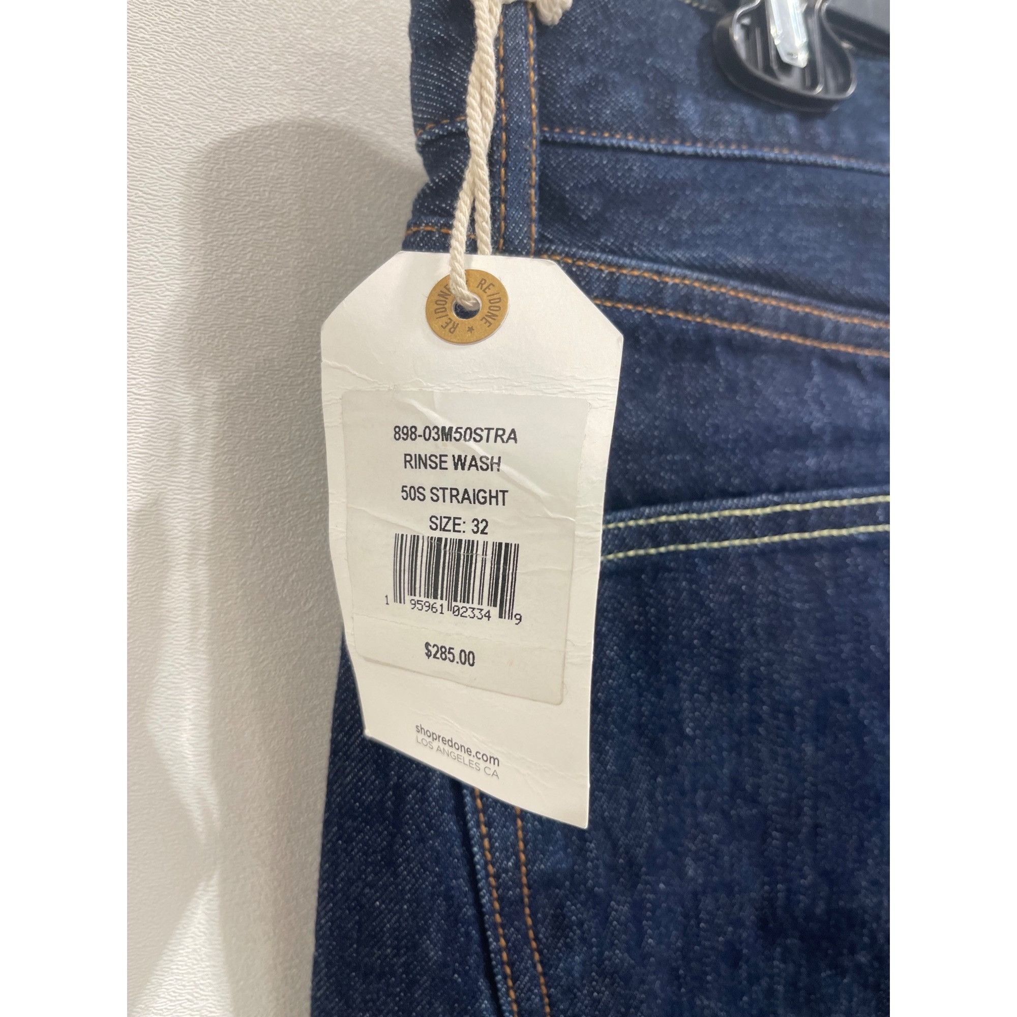 RE/DONE NWT RE/DONE MEN'S RINSE 50's STRAIGHT JEANS SZ 32 Size US 32 / EU 48 - 5 Thumbnail