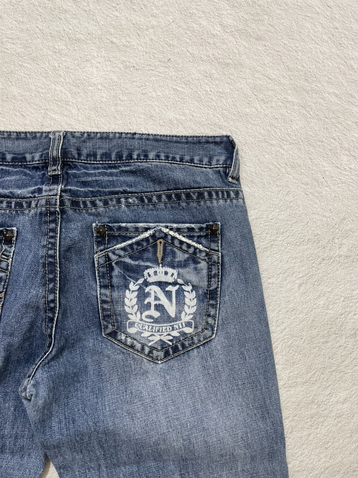 Kapital 2000s Hysteric Studed Flare Denim Ripped Wash Jeans Y2K ifsi Size 29" - 10 Thumbnail