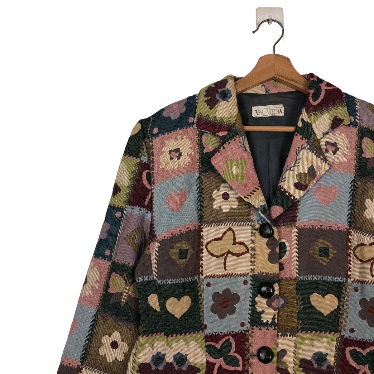 Designer 📌VINTAGE PATCHWORK DESIGN ART VALENTINA ITALY Size US S / EU 44-46 / 1 - 6 Thumbnail