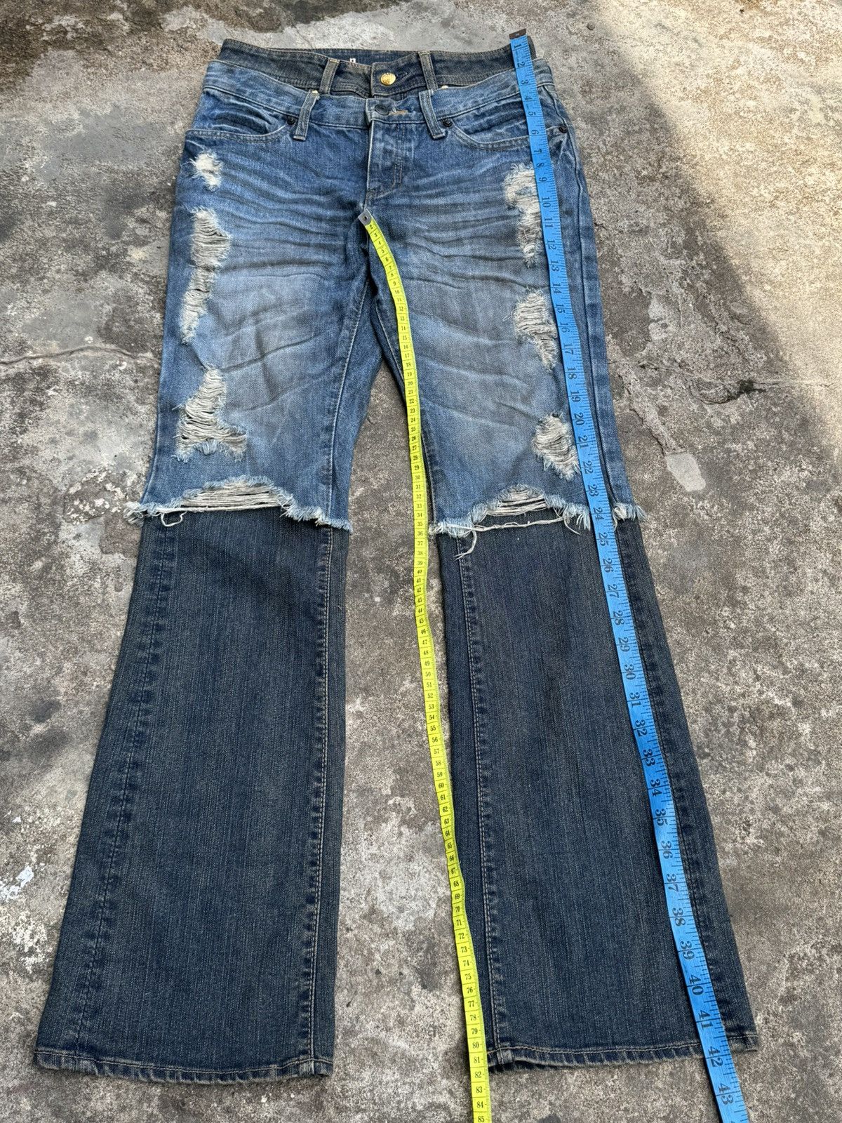 Le Grande Bleu (L.G.B.) Flared Fuga Double Layers 1of1 Denim Pants Goa ifsix Styled Size US 29 - 5 Thumbnail
