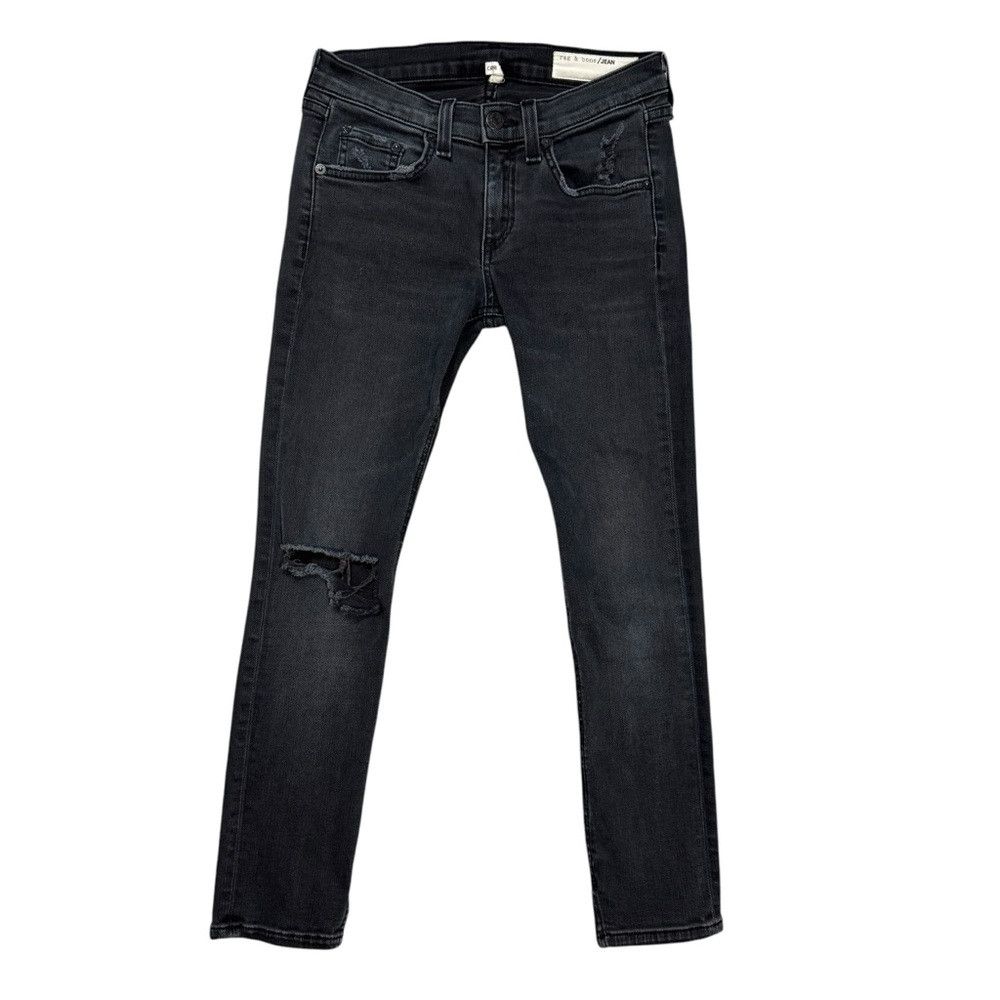 Rag & Bone Rag & Bone Capri Skinny Cropped Distressed Steele Jeans Siz Size 25" / US 0 / IT 36 - 2 Thumbnail